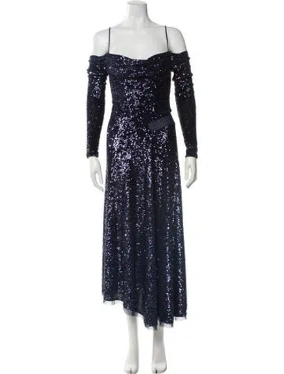 Pre-owned Jason Wu Collection Jersey Long Dress In Blue