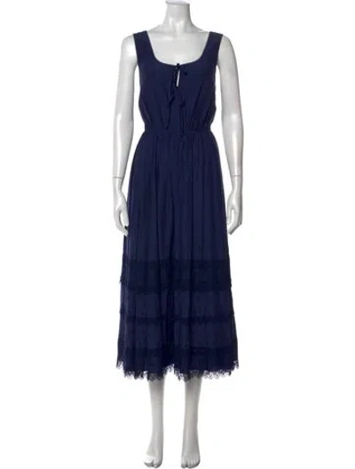 Pre-owned Jason Wu Collection Lace Pattern Long Dress W/ Tags In Blue