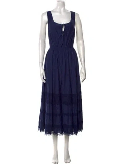 Pre-owned Jason Wu Collection Lace Pattern Long Dress W/ Tags In Blue