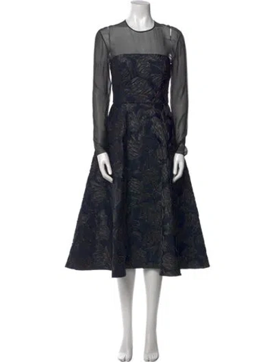 Pre-owned Jason Wu Collection Lace Pattern Midi Length Dress W/ Tags In Blue