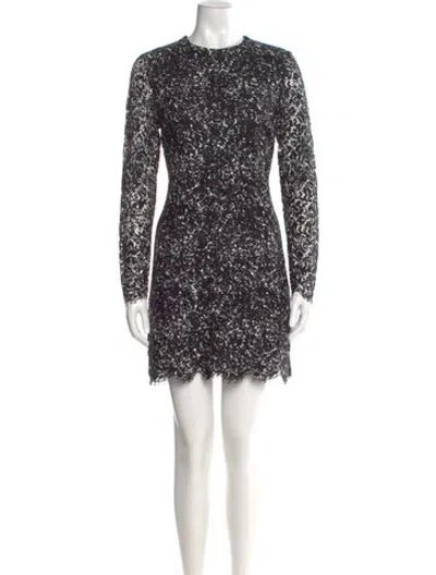 Pre-owned Jason Wu Collection Lace Pattern Mini Dress In Black