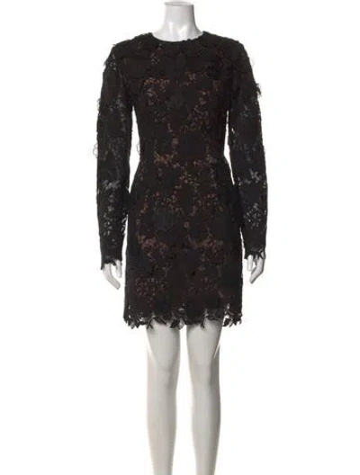 Pre-owned Jason Wu Collection Lace Pattern Mini Dress In Black