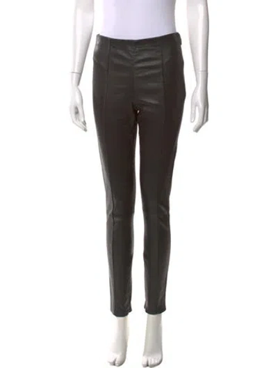 Pre-owned Jason Wu Collection Lamb Leather Skinny Leg Pants In Black