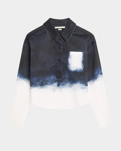 JASON WU COLLECTION LONG-SLEEVE PRINTED COTTON POPOVER