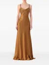 Jason Wu Collection Women's Hammered Satin Backless Gown In Brown