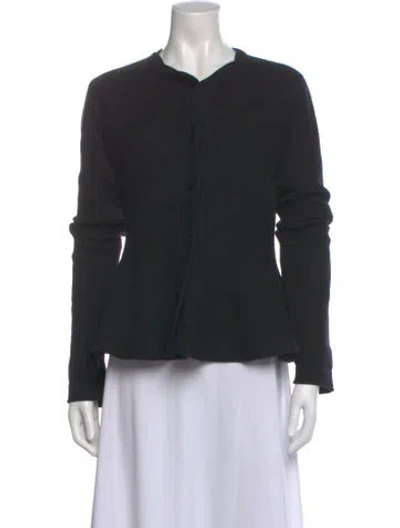 Pre-owned Jason Wu Collection Merino Wool Crew Neck Sweater In Black