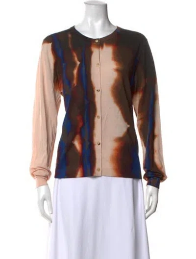 Pre-owned Jason Wu Collection Merino Wool Tie-dye Print Sweater W/ Tags In Brown