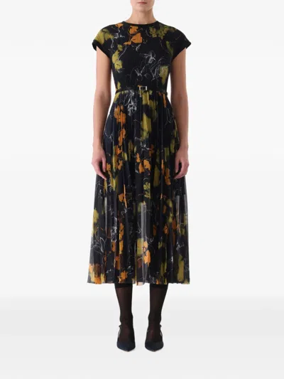 Jason Wu Collection Michelle Floral-print Midi Dress In Blau