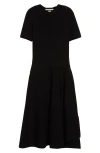 Jason Wu Collection Short Sleeve Pointelle Asymmetric Dress