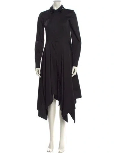 Pre-owned Jason Wu Collection Mock Neck Long Dress In Black