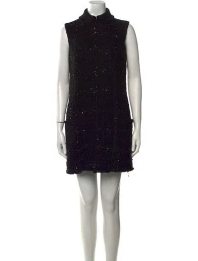 Pre-owned Jason Wu Collection Mock Neck Mini Dress In Black