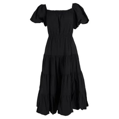 Jason Wu Collection Off-the-shoulder Midi Dress In Black Cotton