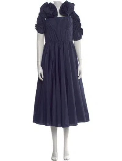 Pre-owned Jason Wu Collection Off-the-shoulder Midi Length Dress In Blue