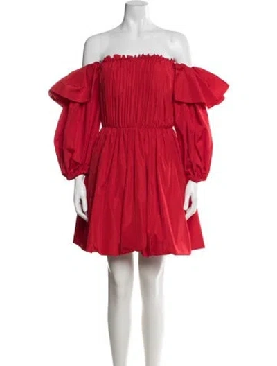 Pre-owned Jason Wu Collection Off-the-shoulder Mini Dress In Red