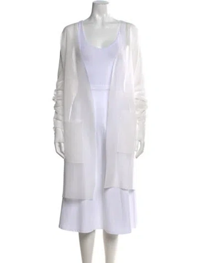 Pre-owned Jason Wu Collection Open Front Sweater In White