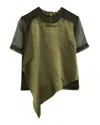 Jason Wu Collection Organza And Crinkled Satin T-shirt