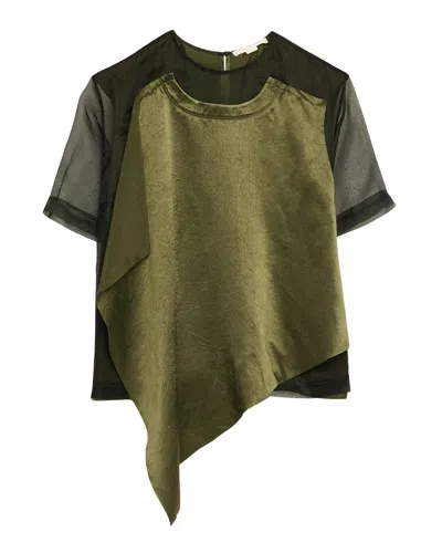 Jason Wu Collection Organza And Crinkled Satin T-shirt