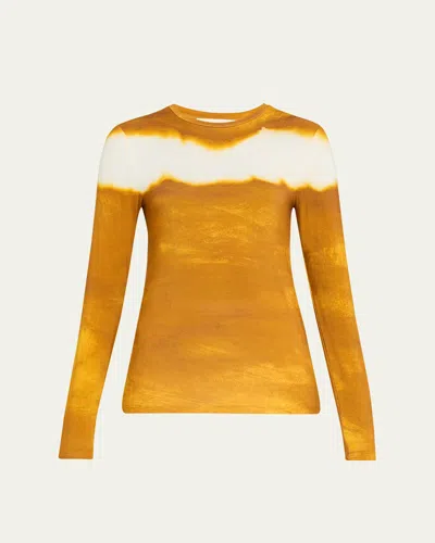 JASON WU COLLECTION PAINTED STRIPE LONG SLEEVE JERSEY TOP