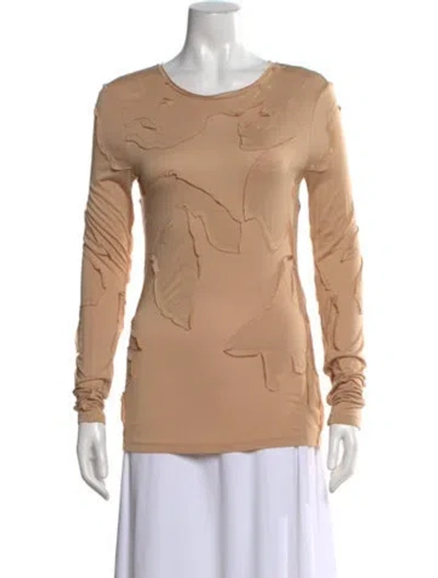 Pre-owned Jason Wu Collection Patterned Crew Neck Top In Neutral