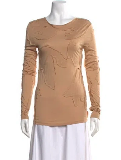 Pre-owned Jason Wu Collection Patterned Crew Neck Top In Neutral