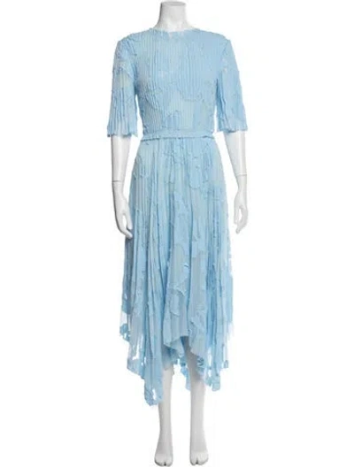 Pre-owned Jason Wu Collection Patterned Midi Length Dress In Blue