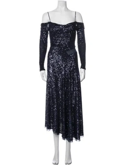 Pre-owned Jason Wu Collection Patterned Midi Length Dress In Blue