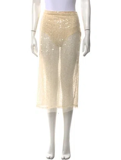 Pre-owned Jason Wu Collection Patterned Midi Length Skirt W/ Tags In Neutrals