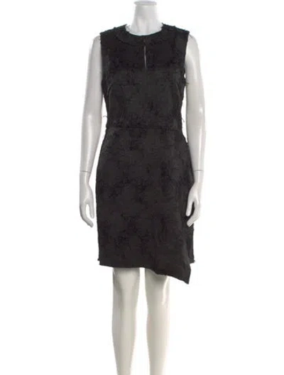 Pre-owned Jason Wu Collection Patterned Mini Dress In Black