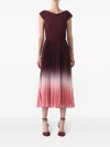 Jason Wu Collection Ombre Pleated Crepe Dress In Red