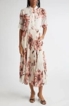Jason Wu Collection Pleated Drop Waist Dress In White