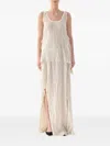 Jason Wu Collection Bicolor Pleated Asymmetrical Maxi Skirt In Neutrals