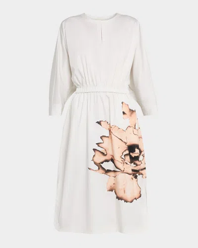 JASON WU COLLECTION PRINTED DOLMAN-SLEEVE DRESS
