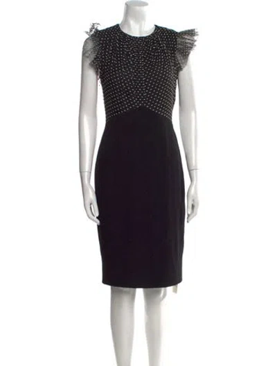 Pre-owned Jason Wu Collection Printed Knee-length Dress In Black