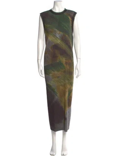 Pre-owned Jason Wu Collection Printed Long Dress W/ Tags In Green