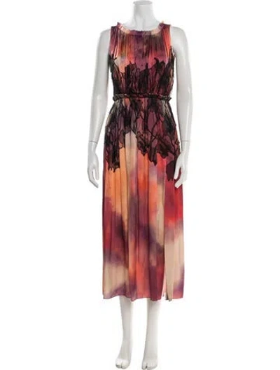 Pre-owned Jason Wu Collection Printed Midi Length Dress In Multi