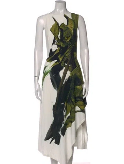 Pre-owned Jason Wu Collection Printed Midi Length Dress In Multi