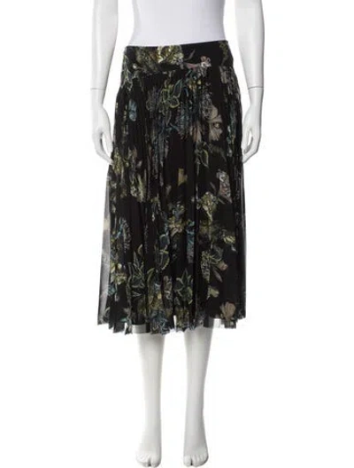 Pre-owned Jason Wu Collection Printed Midi Length Skirt In Black