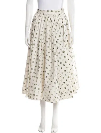 Pre-owned Jason Wu Collection Printed Midi Length Skirt In Neutral