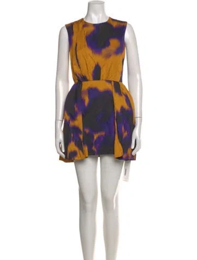 Pre-owned Jason Wu Collection Printed Mini Dress In Orange