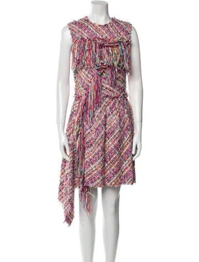 Pre-owned Jason Wu Collection Printed Mini Dress In Pink