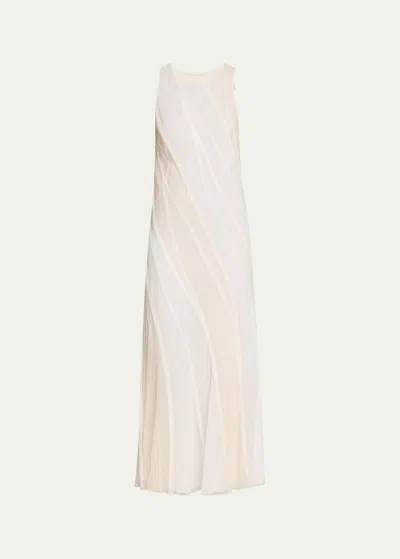Jason Wu Collection Racerback Wave Panelled Maxi Dress In Chalk