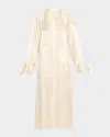Jason Wu Collection Raglan Sleeve Crinkled Satin Trench Coat In Ivory