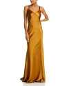 Jason Wu Collection Women's Hammered Satin Backless Gown In Burnished Gold