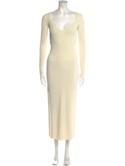 Pre-owned Jason Wu Collection Scoop Neck Long Dress In Neutral