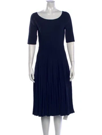 Pre-owned Jason Wu Collection Scoop Neck Midi Length Dress In Blue