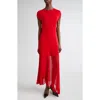 Jason Wu Collection Seamed Asymmetric Dress In Red