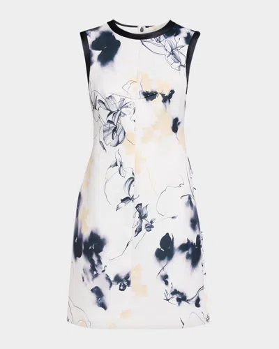 Jason Wu Collection Shadow Floral Mini Dress In White
