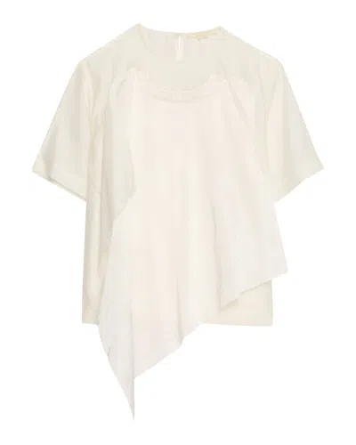 Jason Wu Collection Shantung And Crinkled Satin T-shirt