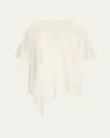 Jason Wu Collection Shantung And Crinkled Satin T-shirt In Neutral