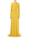 Jason Wu Collection Jersey Gown With Side Waist Pleating In Kiwi
